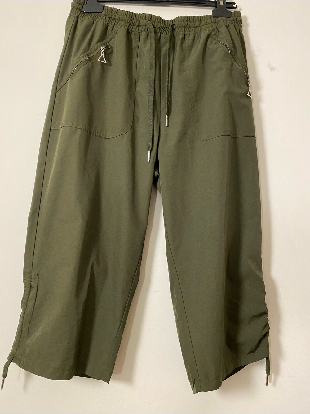 Olive Drawstring Casual capris Pants